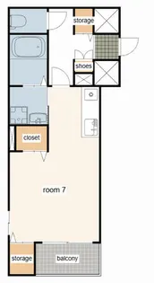 Cleair市役所前【201号室】の間取り