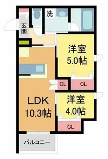 新築)西宮市甲子園七番町ヘーベルメゾン【2階】の間取り