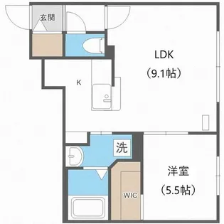 エアフォルク植物園【5階】の間取り