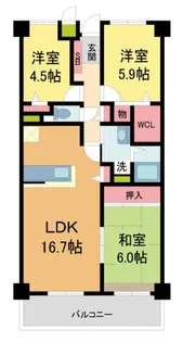 宝塚ガーデンハウス【104号室】の間取り