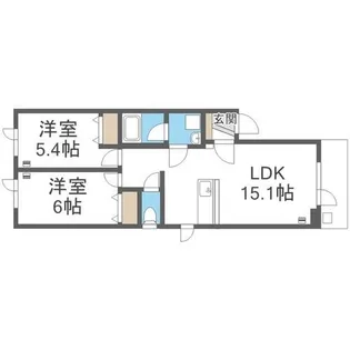 effort平岸【301号室】の間取り