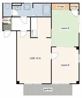 ヴィ・ザ・ヴィ田寺【102号室】の間取り