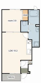カプラン花田Ⅰ【106号室】の間取り