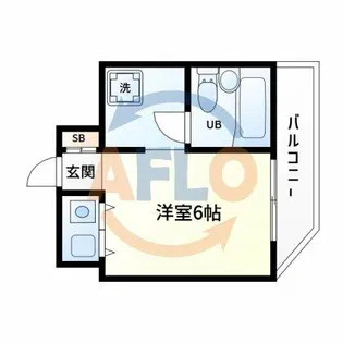 朝日プラザ夕陽ヶ丘Ⅲ【7階】の間取り