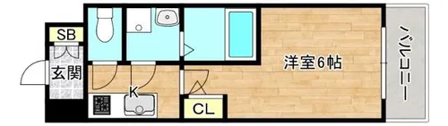 エスリードザ・グレア大阪【8階】の間取り