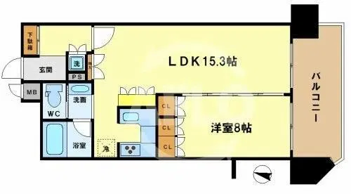 リーガル江戸堀【2階】の間取り