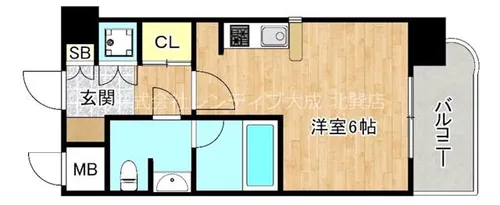 レジュールアッシュ長堀通南【4階】の間取り