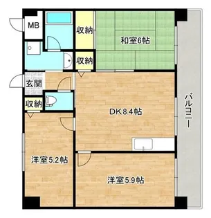 シャリテ今里【8階】の間取り