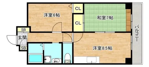 アドバンス渋川【3階】の間取り