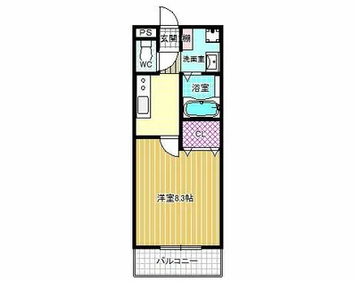ラ メール本町【3階】の間取り