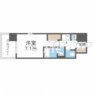 エイペックス心斎橋東【1階】の間取り