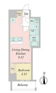 クロスレジデンス阿波座【11階】の間取り