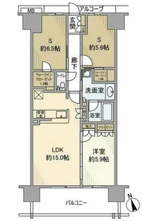 ウエリス姫路【8階】の間取り