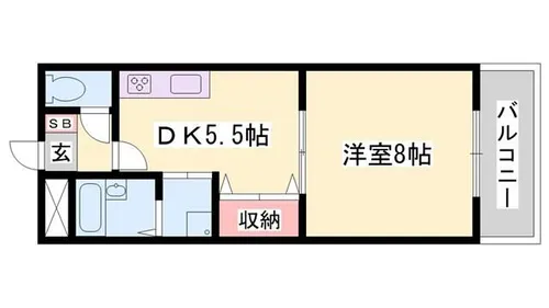 ラフィーヌ上野田【101号室】の間取り