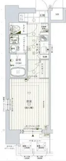 レジュールアッシュ心斎橋VITA【9階】の間取り