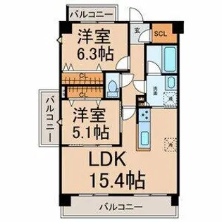 LEGAME【2階】の間取り