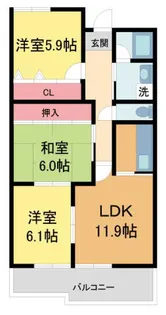 レジェンダリー小松【103号室】の間取り