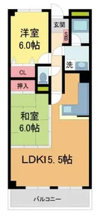 パラシオ苦楽園【3階】の間取り