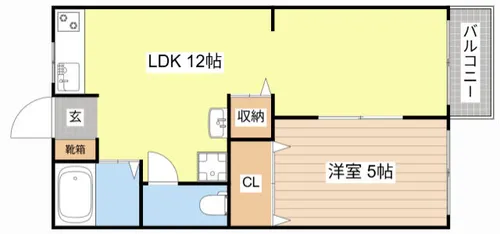 コーポ中村【B-1号室】の間取り