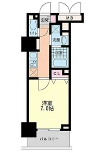 ハビテ靱センターコート【11階】の間取り