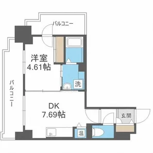パシフィックタワー札幌【13階】の間取り