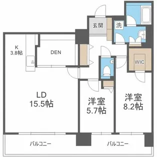 プレミスト円山表参道【14階】の間取り