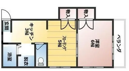 長田コーポ【311号室】の間取り