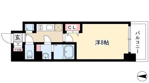 プレサンス新栄町ギャラント【6階】の間取り