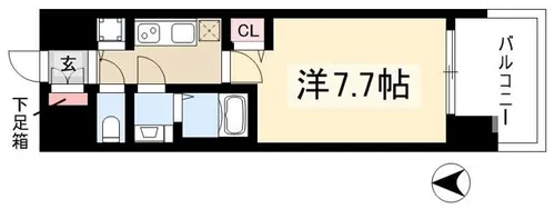 プレサンスジェネ栄【0504号室】の間取り