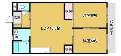 サニーコーポ西口【3B号室】の間取り