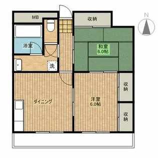 フラッツマツカワ【203号室】の間取り