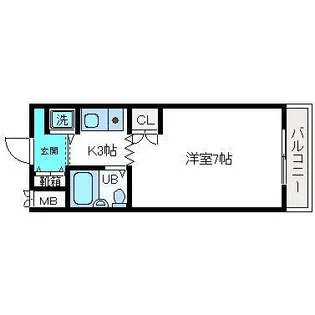 ジョイフル高槻大畑【409号室】の間取り