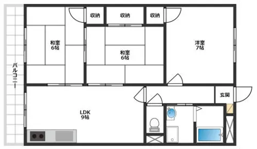 バーンフリート真上【2階】の間取り