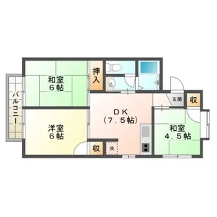 セジュール氷室【201号室】の間取り