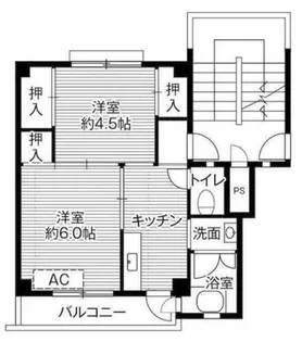 ビレッジハウス小坂1号棟【5階】の間取り