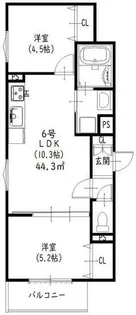 クリエオーレ豊島南【2階】の間取り