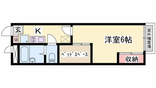 風花【102号室】の間取り