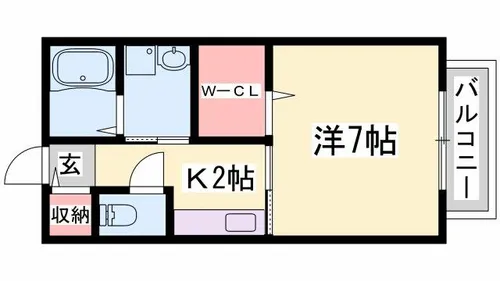 アムール姫路南【1階】の間取り