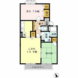 パーム・コート【202号室】の間取り