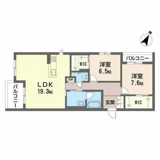 カーサグラス エステ【0210号室】の間取り