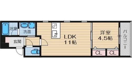 ラ・メゾン・シュ・シュ【3階】の間取り