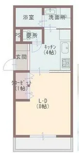 k・プラウド【101号室】の間取り