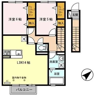 クローバー・シャトレ【202号室】の間取り