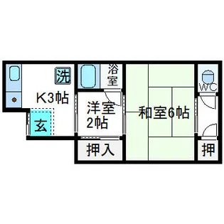 小林文化【1F号室】の間取り
