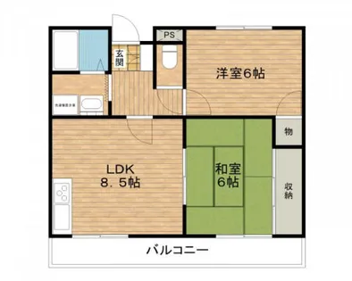 エステート樋口【1階】の間取り