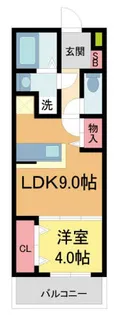 ジェイドパレス小花【205号室】の間取り