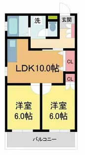 甲子園ハニーマンション【101号室】の間取り