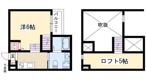 シャンフェルト原【203号室】の間取り