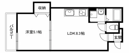 仮称)高槻市古曽部共同住宅【1階】の間取り