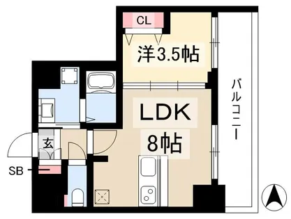 プレサンス吹上駅前エテルノ【0207号室】の間取り